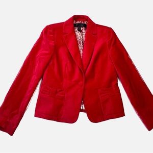 Apostrophe Luxury Is A State of Mind
Red Notch Lapel Lined Blazer Women’s 6